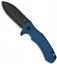 Sam Eddleman ESP Flipper Liner Lock Knife Blue G-10 (3" Acid Wash)