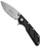 Microtech DOC Flipper Knife Aluminum Folder (3.75" Stonewash Serr) 153-11