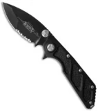 Microtech DOC Flipper Frame Lock Knife Aluminum (3.75" Black Serr) 153-2