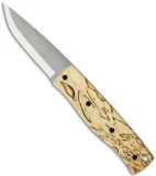 Enzo Knives PK70 Curly Birch Slipjoint Pocket Knife (2.75" Satin Plain)