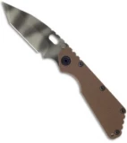 Strider SMF 3/4 Tanto Folding Knife Brown G-10 (3.9" Tiger Stripe Plain)