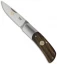 Fallkniven Tre Kronor TK3 Black Oak Pocket Knife w/ Sheath (2.75" Satin Plain)