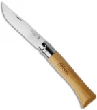 Opinel Knives No. 10 Stainless Steel Knife Beech Wood (3.25" Satin)
