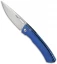 LionSteel TiSpine Folding Knife Polished Violet/Blue Titanium (3.35" Satin) TS1