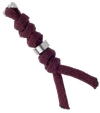 Chris Reeve Knives Small Burgundy Cord Tie Lanyard w/ Silver Bead