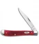 Case Slimline Trapper Knife 4.125" Dark Red Bone (61048 CV) 6982