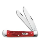 Case Trapper Knife 4.25" Dark Red Bone (6254 CV) 6984