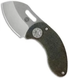 Curtiss Knives Custom Nano Folder Anodized Knurled Titanium Knife (1.8" Plain)