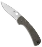 Spyderco Wayne Goddard Olive Green Knife (3.625" Satin Plain) C16POD