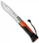 Opinel Knives No. 8 Outdoor Stainless Steel Knife Orange (3.25" Serr)