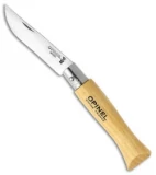 Opinel Knives No. 5 Stainless Steel Knife Beech (2.4" Satin)