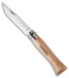 Opinel Knives No. 6 Stainless Steel Knife Beech Wood (2.9" Satin)