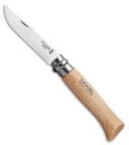 Opinel Knives No. 8 Stainless Steel Knife Beechwood (3.25" Satin) #8
