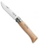 Opinel Knives No. 8 Stainless Steel Knife Beechwood (3.25" Satin) #8