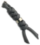 Chris Reeve Knives Small Charcoal Cord Tie Lanyard w/ Silver Bead