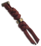 Chris Reeve Knives Large Rust Cord Tie Lanyard w/ Gold Bead