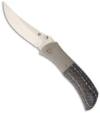 Aaron Frederick Tactical Persian Folder Blue/Black Carbon Fiber (3.5" Plain)