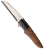 Jason Clark Custom Hybrid Flipper C-Tek/Mallee Burl Knife (3.5" Plain)