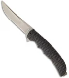 Jason Clark Custom Up-Swept Framelock Flipper Black C-Tek Knife (3.25" Matte)
