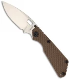 Strider SnG Coyote GG Gunner Grip Folding Knife (3.5" Stonewash Plain)