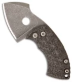 TuffKnives War Toad Friction Folder Knife Carbon Fiber (2" Plain)