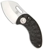 Curtiss Knives Nano Framelock Folder Knife Carbon Fiber (1.75" Plain)