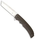 Jason Clark Custom Tanto Framelock Flipper Carbon Fiber Knife (3.5" Satin)