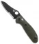 Benchmade Mini Griptilian AXIS Lock Knife Olive Drab (2.91" Serr) 555SBKOD-S30V