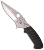 Crawford Custom Kasper Flipper Knife Carbon Fiber (3.875" Satin)
