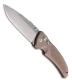 Hogue Knives EX03 Knife Drop Point Matte Brown (4" Tumble Plain) 34353