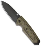 Hogue Knives EX02 Knife Spear Point Green G-Mascus (3.375" Black Plain) 34278