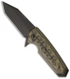 Hogue Knives EX02 Knife Tanto Flipper Green G-Mascus (3.75" Plain) 34208