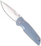 Pro-Tech Custom TR-3 Integrity Frame Lock Knife Blue Ti (3.5" Stonewash) 7725-SW