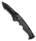 CRKT Black Tiny Tighe Breaker Spring Assisted Knife (2.9" Black Serr) 1097K