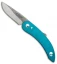 Svord Peasant Knife Friction Folder Slim Blue Aluminum (3.25" Satin)