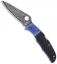 Spyderco Endura Sprint Blue Jigged Bone Knife (3.86" Damascus) C10JBBP