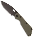 Strider SMF Folding Knife Green G-10 (3.9" Black Plain)