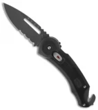 Buck Redpoint Rescue Black Folding Knife (2.75" Gray Serr) 0753BKX