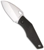 Strider SJ75 Mini Titanium Framelock Knife w/ Black G10 (3" Plain)