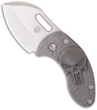 Curtiss Knives Custom Skull Nano Framelock Folder Knife Titanium (1.75" Plain)