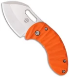 Curtiss Knives Nano Framelock Folder Knife w/ Orange G10 Scales (1.75" Plain)