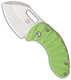 Curtiss Knives Nano Framelock Folder Knife w/ Lime G10 Scales (1.75" Plain)