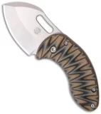 Curtiss Knives Nano Framelock Folder Knife w/ Camo G10 Scales (1.75" Plain)