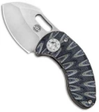 Curtiss Knives Nano Liner Lock Folder Knife Ti Black/Gray G10 (1.875" SW)