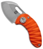 Curtiss Knives Nano Linerlock Folder Knife w/ Orange G10 Scales (1.875" Plain)