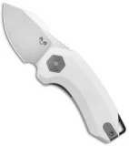 Damned Designs Ghoul Liner Lock Knife White G-10 (2" SW)