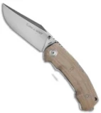 Viper Knives Turn Lockback Knife Natural Canvas Micarta (3" Satin) V5988CN