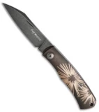 Viper Knives Hug Slip Joint Knife Black SW Bronze Star (3" Black SW) V5991BRS