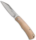 Viper Knives Hug Slip Joint Knife Sandblasted Bronze w/ Sheath (3" Satin)