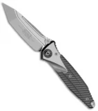 Microtech Socom Bravo Frame Lock Knife Tanto Ti/CF (4" Stonewash)